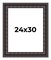 24x30 3.5" Wide Ornate Picture Frame with UV-Resistant Acrylic & Acid Free Backing, Available in 2 Finishes - Black and Brown